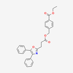 ethyl 4-({[3-(4,5-diphenyl-1,3-oxazol-2-yl)propanoyl]oxy}methyl)benzoate