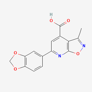 6-(1,3-benzodioxol-5-yl)-3-methylisoxazolo[5,4-b]pyridine-4-carboxylic acid