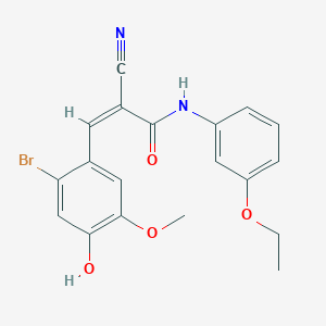 3-(2-bromo-4-hydroxy-5-methoxyphenyl)-2-cyano-N-(3-ethoxyphenyl)acrylamide