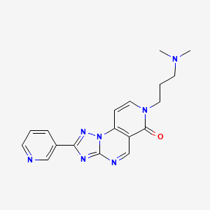 molecular formula C18H19N7O B4727557 7-[3-(dimethylamino)propyl]-2-(3-pyridinyl)pyrido[3,4-e][1,2,4]triazolo[1,5-a]pyrimidin-6(7H)-one 