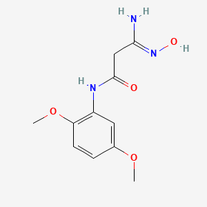 molecular formula C11H15N3O4 B4727561 3-amino-N-(2,5-dimethoxyphenyl)-3-(hydroxyimino)propanamide 