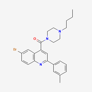 molecular formula C25H28BrN3O B4727566 6-bromo-4-[(4-butyl-1-piperazinyl)carbonyl]-2-(3-methylphenyl)quinoline 