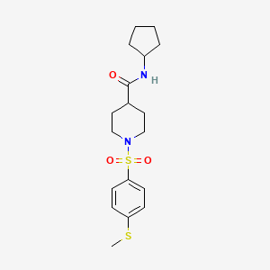 N-cyclopentyl-1-{[4-(methylthio)phenyl]sulfonyl}-4-piperidinecarboxamide