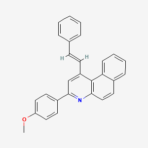 molecular formula C28H21NO B4727620 3-(4-methoxyphenyl)-1-(2-phenylvinyl)benzo[f]quinoline 