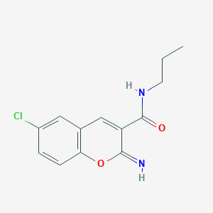 6-chloro-2-imino-N-propyl-2H-chromene-3-carboxamide