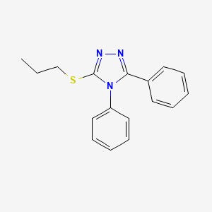 molecular formula C17H17N3S B4727652 3,4-diphenyl-5-(propylthio)-4H-1,2,4-triazole 