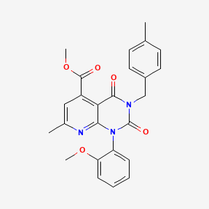 methyl 1-(2-methoxyphenyl)-7-methyl-3-(4-methylbenzyl)-2,4-dioxo-1,2,3,4-tetrahydropyrido[2,3-d]pyrimidine-5-carboxylate