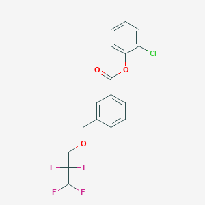 molecular formula C17H13ClF4O3 B4727706 2-chlorophenyl 3-[(2,2,3,3-tetrafluoropropoxy)methyl]benzoate 