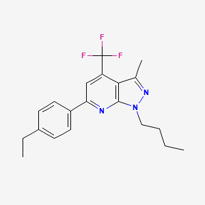 1-butyl-6-(4-ethylphenyl)-3-methyl-4-(trifluoromethyl)-1H-pyrazolo[3,4-b]pyridine