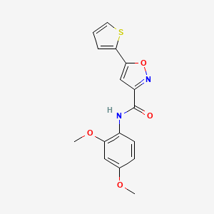 molecular formula C16H14N2O4S B4727736 N-(2,4-dimethoxyphenyl)-5-(2-thienyl)-3-isoxazolecarboxamide 