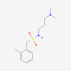 molecular formula C13H22N2O2S B4727756 N-[3-(dimethylamino)propyl]-1-(2-methylphenyl)methanesulfonamide 