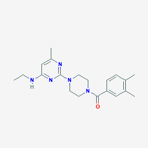 2-[4-(3,4-dimethylbenzoyl)-1-piperazinyl]-N-ethyl-6-methyl-4-pyrimidinamine