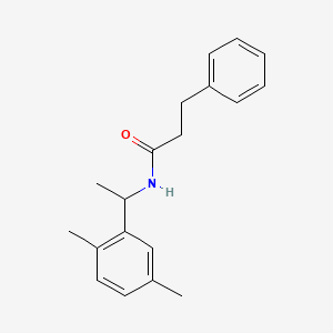 molecular formula C19H23NO B4727787 N-[1-(2,5-dimethylphenyl)ethyl]-3-phenylpropanamide 