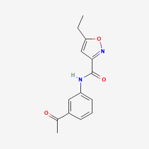 molecular formula C14H14N2O3 B4727792 N-(3-acetylphenyl)-5-ethyl-3-isoxazolecarboxamide 