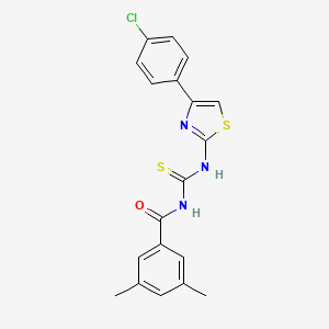 N-({[4-(4-chlorophenyl)-1,3-thiazol-2-yl]amino}carbonothioyl)-3,5-dimethylbenzamide