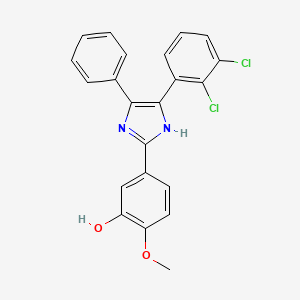 molecular formula C22H16Cl2N2O2 B4727802 5-[4-(2,3-dichlorophenyl)-5-phenyl-1H-imidazol-2-yl]-2-methoxyphenol 