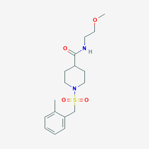 N-(2-methoxyethyl)-1-[(2-methylbenzyl)sulfonyl]-4-piperidinecarboxamide