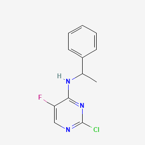 molecular formula C12H11ClFN3 B4727829 2-chloro-5-fluoro-N-(1-phenylethyl)-4-pyrimidinamine 