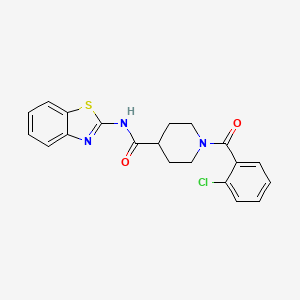 N-1,3-benzothiazol-2-yl-1-(2-chlorobenzoyl)-4-piperidinecarboxamide