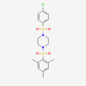 1-[(4-chlorophenyl)sulfonyl]-4-(mesitylsulfonyl)piperazine