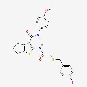 2-({[(4-fluorobenzyl)thio]acetyl}amino)-N-(4-methoxyphenyl)-5,6-dihydro-4H-cyclopenta[b]thiophene-3-carboxamide