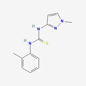 molecular formula C12H14N4S B4727887 N-(2-methylphenyl)-N'-(1-methyl-1H-pyrazol-3-yl)thiourea 