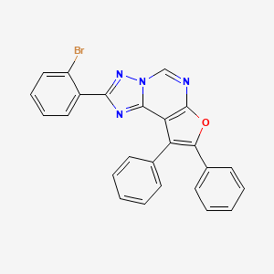 molecular formula C25H15BrN4O B4727928 2-(2-bromophenyl)-8,9-diphenylfuro[3,2-e][1,2,4]triazolo[1,5-c]pyrimidine 