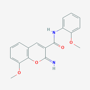 2-imino-8-methoxy-N-(2-methoxyphenyl)-2H-chromene-3-carboxamide