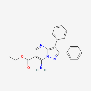 molecular formula C21H18N4O2 B4727961 ethyl 7-amino-2,3-diphenylpyrazolo[1,5-a]pyrimidine-6-carboxylate 