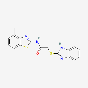 2-(1H-benzimidazol-2-ylthio)-N-(4-methyl-1,3-benzothiazol-2-yl)acetamide