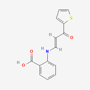 molecular formula C14H11NO3S B4727995 2-{[3-oxo-3-(2-thienyl)-1-propen-1-yl]amino}benzoic acid 