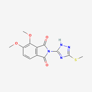 4,5-dimethoxy-2-[5-(methylthio)-1H-1,2,4-triazol-3-yl]-1H-isoindole-1,3(2H)-dione