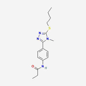 N-{4-[5-(butylthio)-4-methyl-4H-1,2,4-triazol-3-yl]phenyl}propanamide