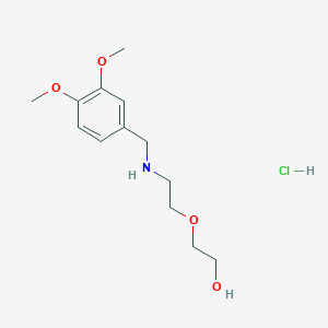 molecular formula C13H22ClNO4 B4728020 2-{2-[(3,4-dimethoxybenzyl)amino]ethoxy}ethanol hydrochloride 