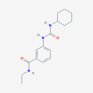 molecular formula C16H23N3O2 B4728025 3-{[(cyclohexylamino)carbonyl]amino}-N-ethylbenzamide 