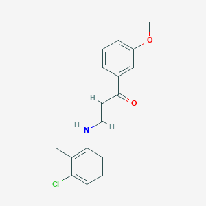 3-[(3-chloro-2-methylphenyl)amino]-1-(3-methoxyphenyl)-2-propen-1-one