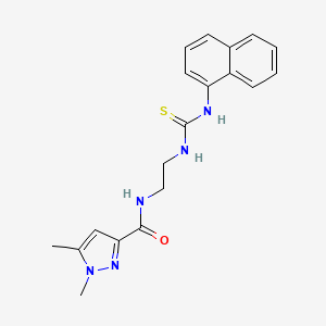 1,5-dimethyl-N-(2-{[(1-naphthylamino)carbonothioyl]amino}ethyl)-1H-pyrazole-3-carboxamide