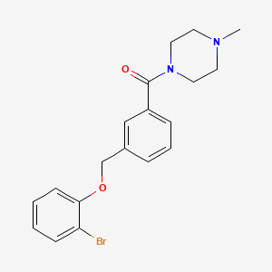 molecular formula C19H21BrN2O2 B4728077 1-{3-[(2-bromophenoxy)methyl]benzoyl}-4-methylpiperazine 