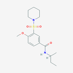 molecular formula C17H26N2O4S B4728111 N-(sec-butyl)-4-methoxy-3-(1-piperidinylsulfonyl)benzamide 