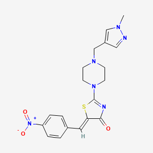 2-{4-[(1-methyl-1H-pyrazol-4-yl)methyl]-1-piperazinyl}-5-(4-nitrobenzylidene)-1,3-thiazol-4(5H)-one