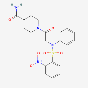 1-{N-[(2-nitrophenyl)sulfonyl]-N-phenylglycyl}-4-piperidinecarboxamide