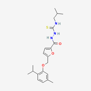 N-isobutyl-2-{5-[(2-isopropyl-5-methylphenoxy)methyl]-2-furoyl}hydrazinecarbothioamide