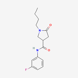 molecular formula C15H19FN2O2 B4728182 1-butyl-N-(3-fluorophenyl)-5-oxopyrrolidine-3-carboxamide 