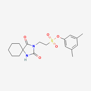 3,5-dimethylphenyl 2-(2,4-dioxo-1,3-diazaspiro[4.5]dec-3-yl)ethanesulfonate