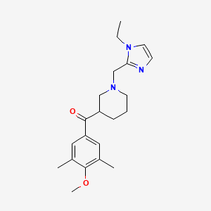 {1-[(1-ethyl-1H-imidazol-2-yl)methyl]-3-piperidinyl}(4-methoxy-3,5-dimethylphenyl)methanone