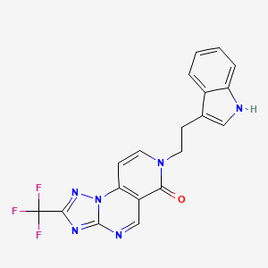 molecular formula C19H13F3N6O B4728258 7-[2-(1H-indol-3-yl)ethyl]-2-(trifluoromethyl)pyrido[3,4-e][1,2,4]triazolo[1,5-a]pyrimidin-6(7H)-one 