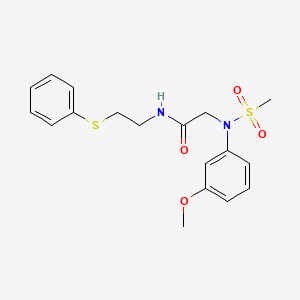 N~2~-(3-methoxyphenyl)-N~2~-(methylsulfonyl)-N~1~-[2-(phenylthio)ethyl]glycinamide