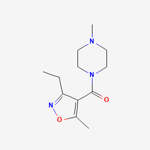 molecular formula C12H19N3O2 B4728281 1-[(3-ethyl-5-methyl-4-isoxazolyl)carbonyl]-4-methylpiperazine 