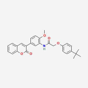 molecular formula C28H27NO5 B4728289 2-(4-tert-butylphenoxy)-N-[2-methoxy-5-(2-oxo-2H-chromen-3-yl)phenyl]acetamide 