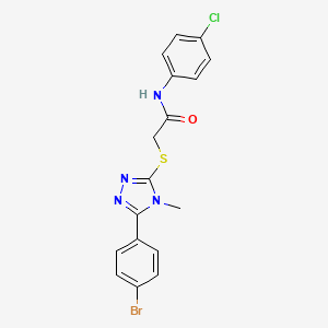 molecular formula C17H14BrClN4OS B4728294 2-{[5-(4-bromophenyl)-4-methyl-4H-1,2,4-triazol-3-yl]thio}-N-(4-chlorophenyl)acetamide 